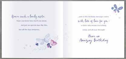 Hand Finished Greeting Cards Birthday Sister  Gibson Core Line