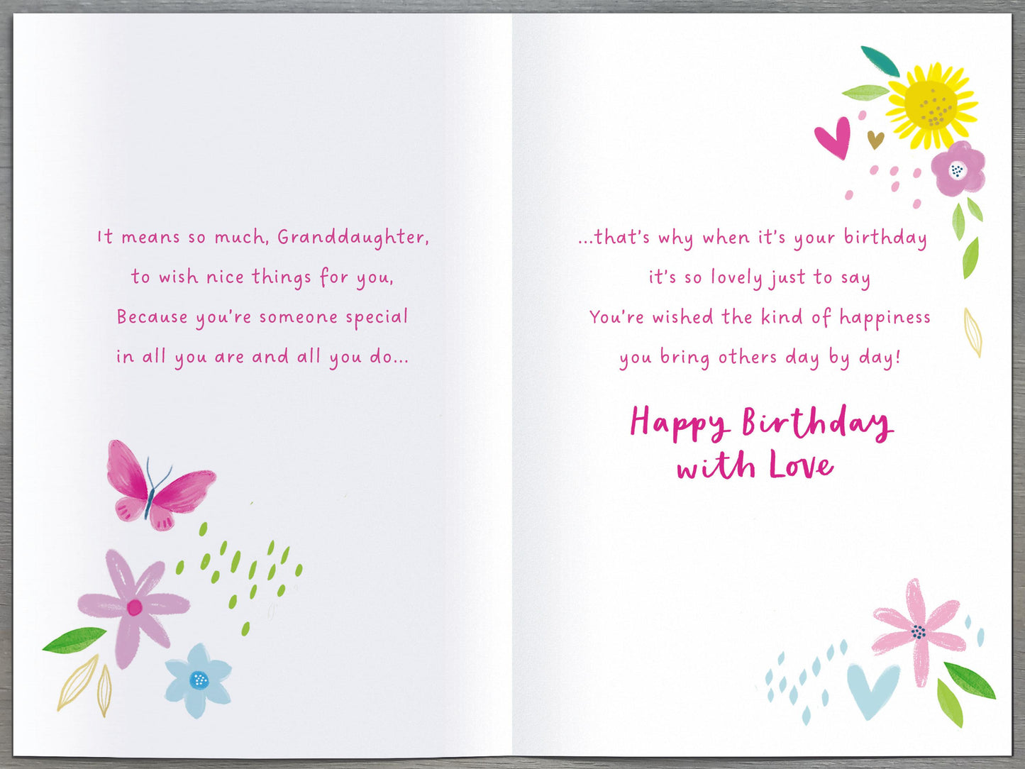 Standard Greeting Cards Birthday Granddaughter  Simply Traditional