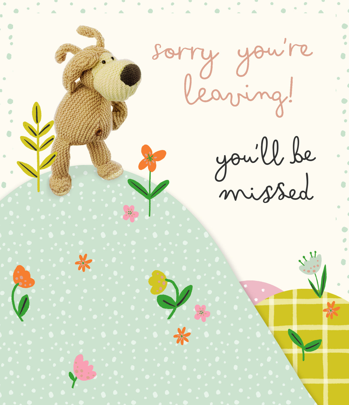 Standard Greeting Cards Sorry You're Leaving Cute Boofle