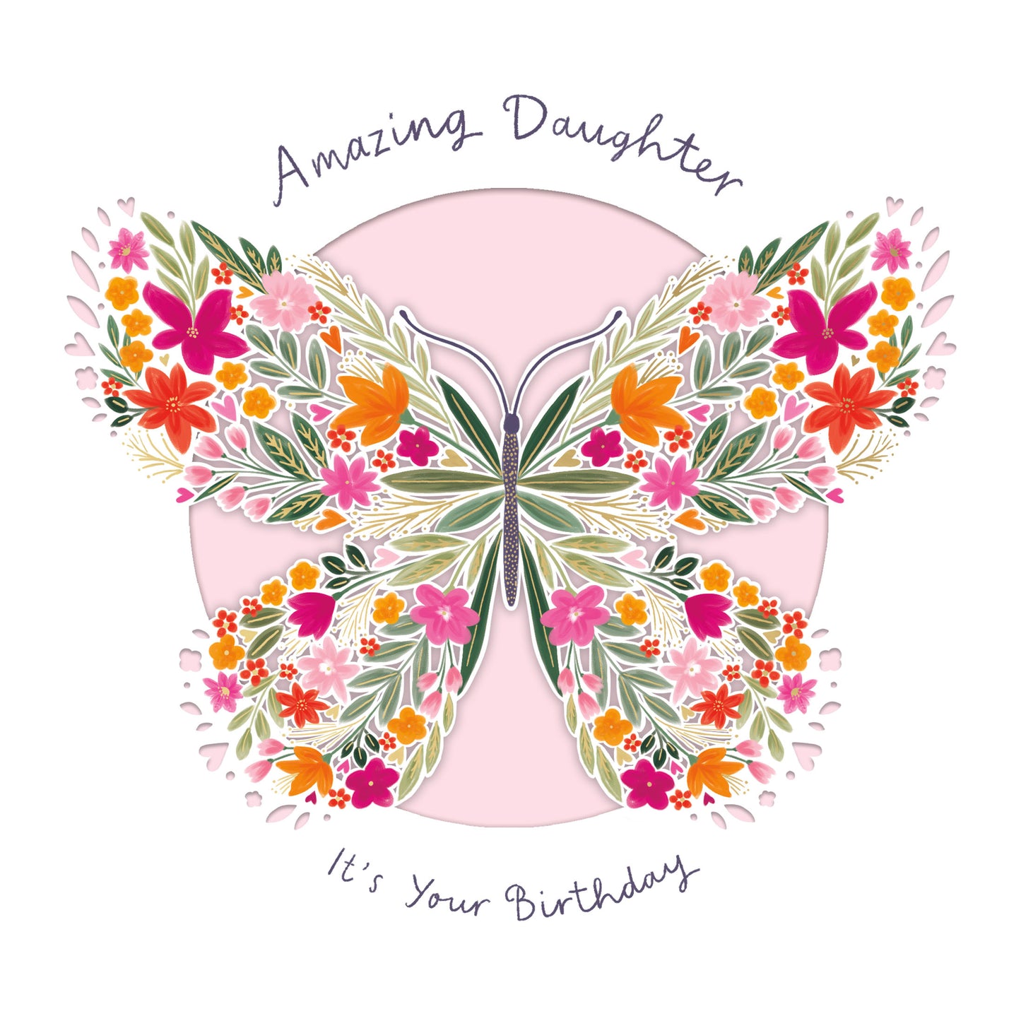 Hand Finished Greeting Cards Birthday Daughter  Carlton Core Line