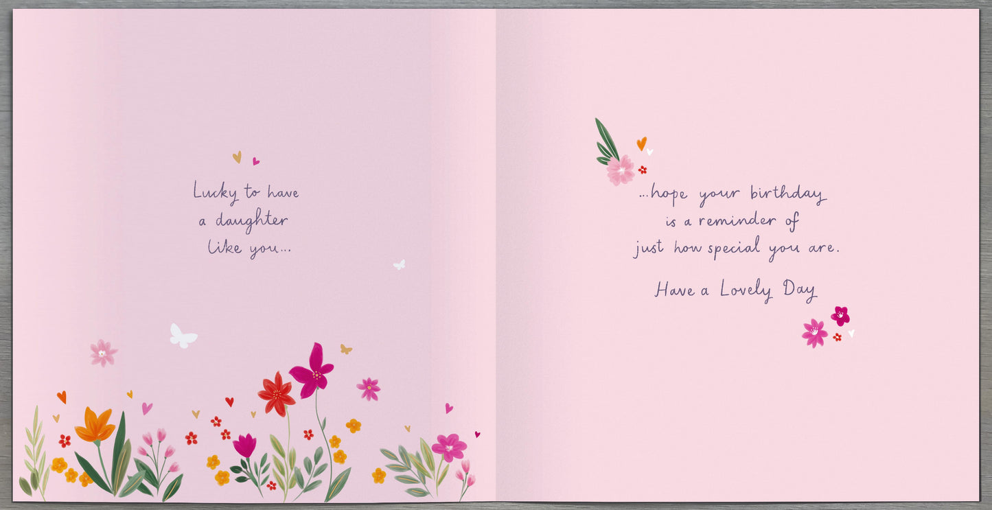 Hand Finished Greeting Cards Birthday Daughter  Carlton Core Line