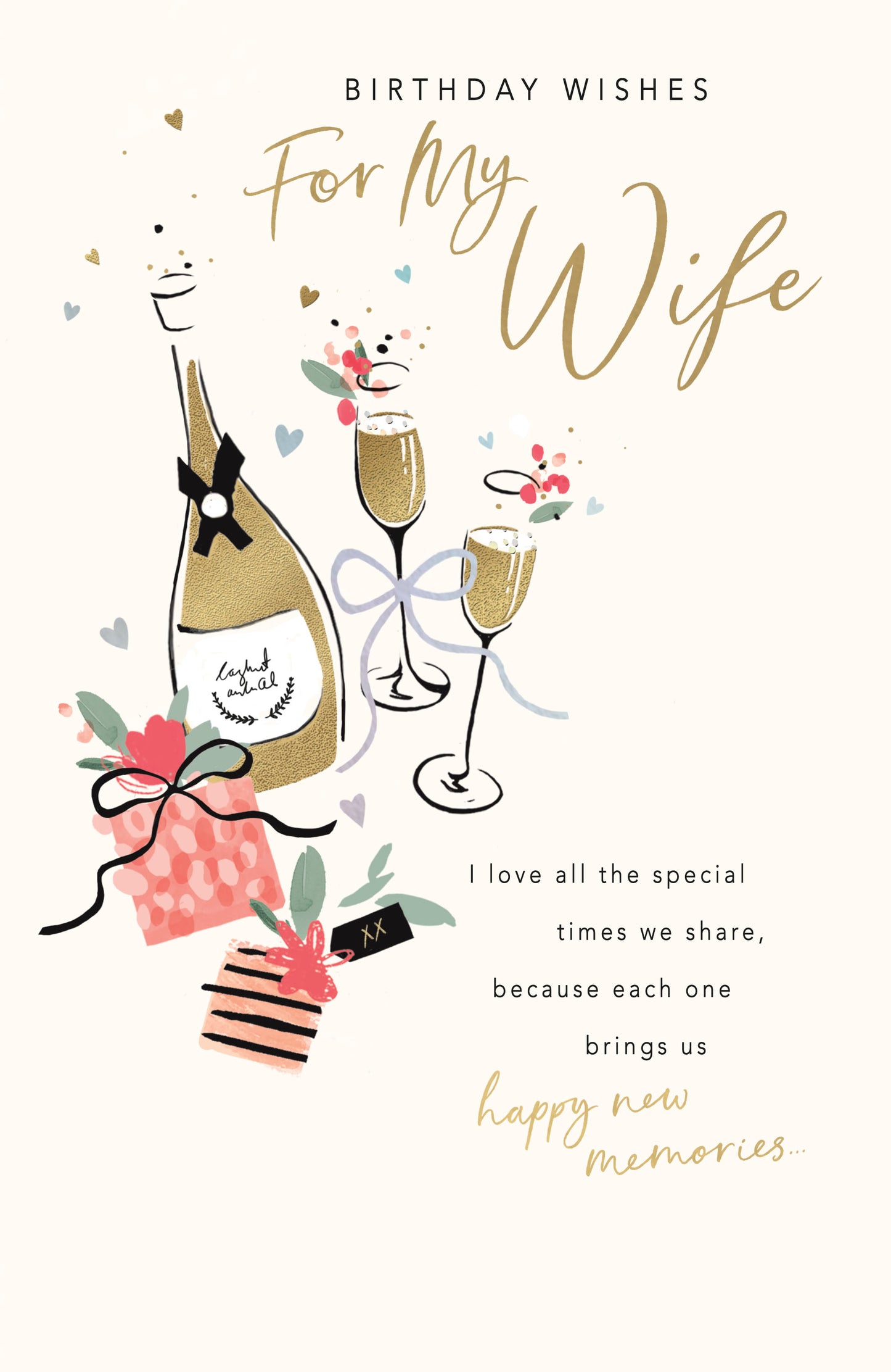 Hand Finished Greeting Cards Birthday Wife  Gibson Core Line