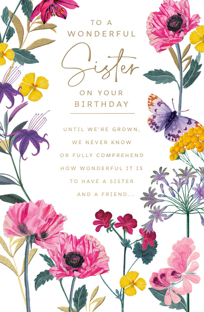Standard Greeting Cards Birthday Sister  Royal Horticultural Society