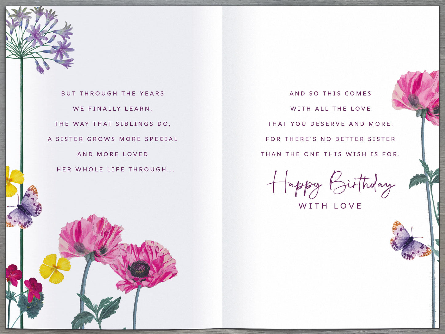 Standard Greeting Cards Birthday Sister  Royal Horticultural Society