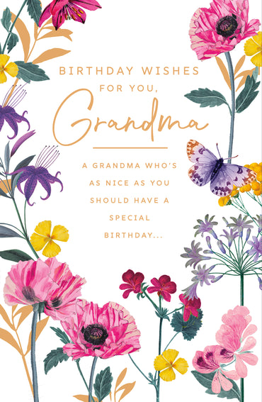 Hand Finished Greeting Cards Birthday Grandma  Royal Horticultural Society