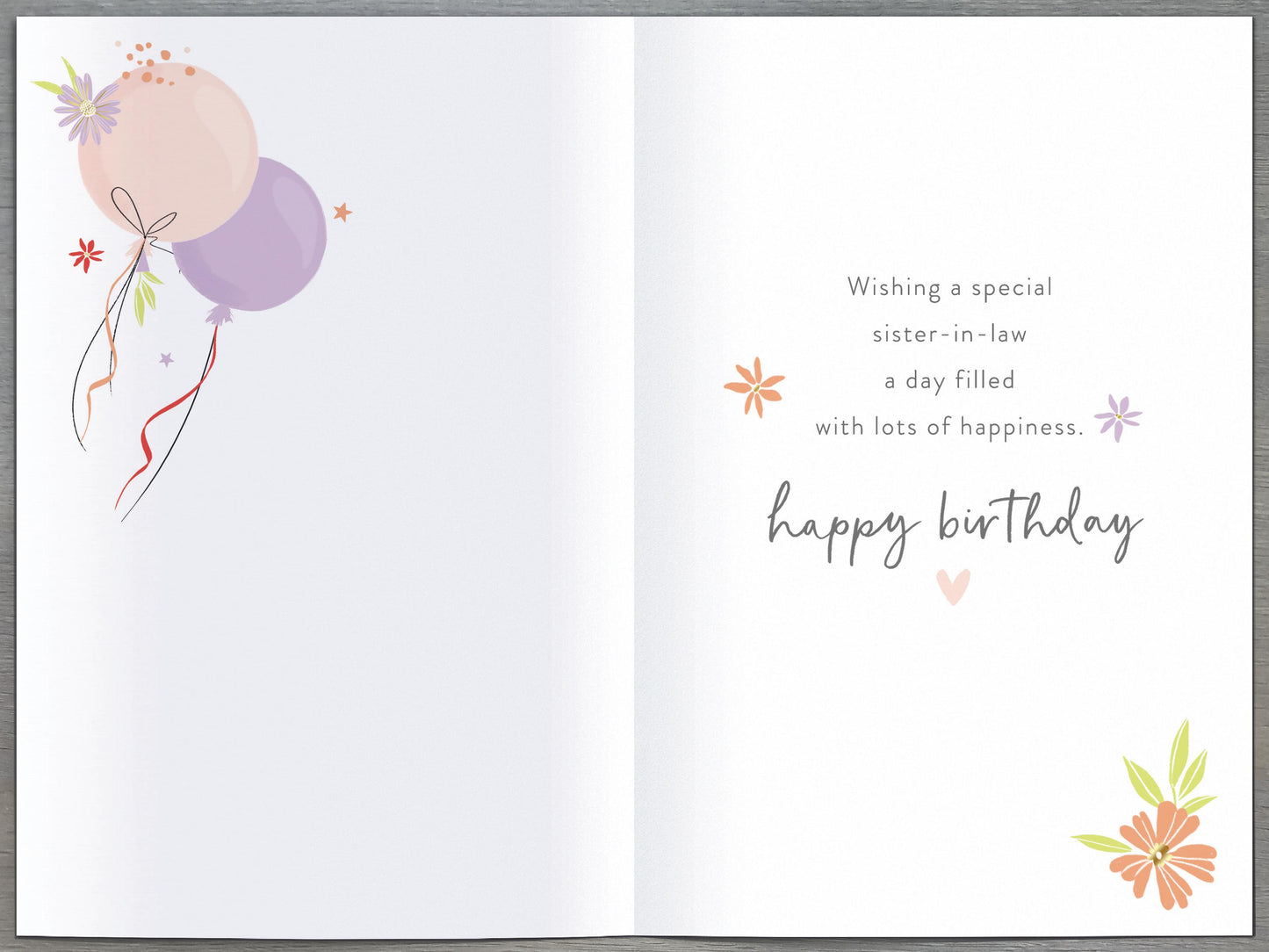 Standard Greeting Cards Birthday Sister In Law  Gibson Core Line