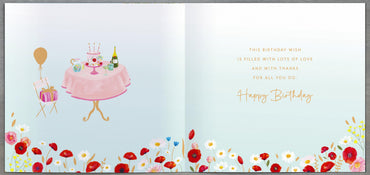 Hand Finished Greeting Cards Birthday Mum  Carlton Core Line