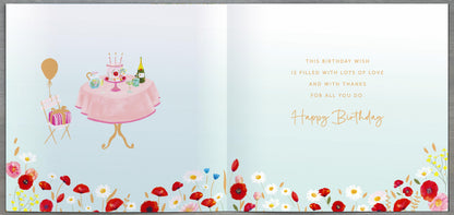 Hand Finished Greeting Cards Birthday Mum  Carlton Core Line
