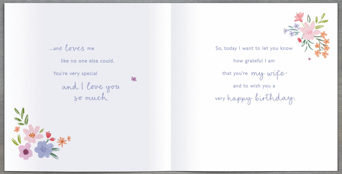 Hand Crafted Greeting Cards Birthday Wife  Carlton Core Line