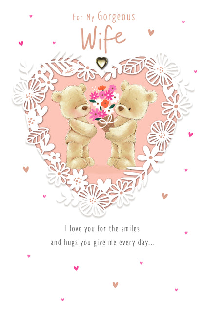 Standard Greeting Cards Birthday Wife Cute Nutmeg