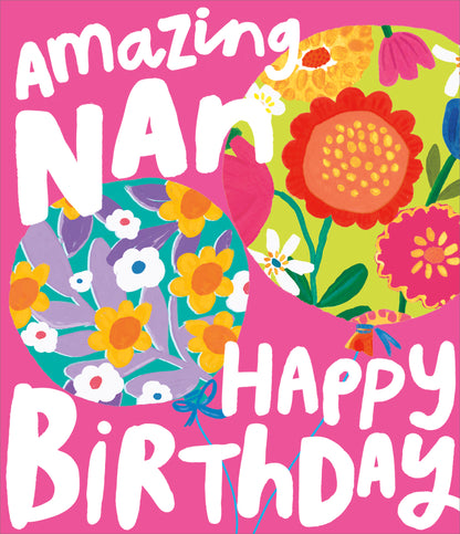 Standard Greeting Cards Birthday Nan  Happy Vibes