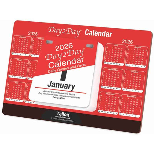 Daily Tear Off Desk Calendar 2026 - Daily Quotes & Fact Day To View