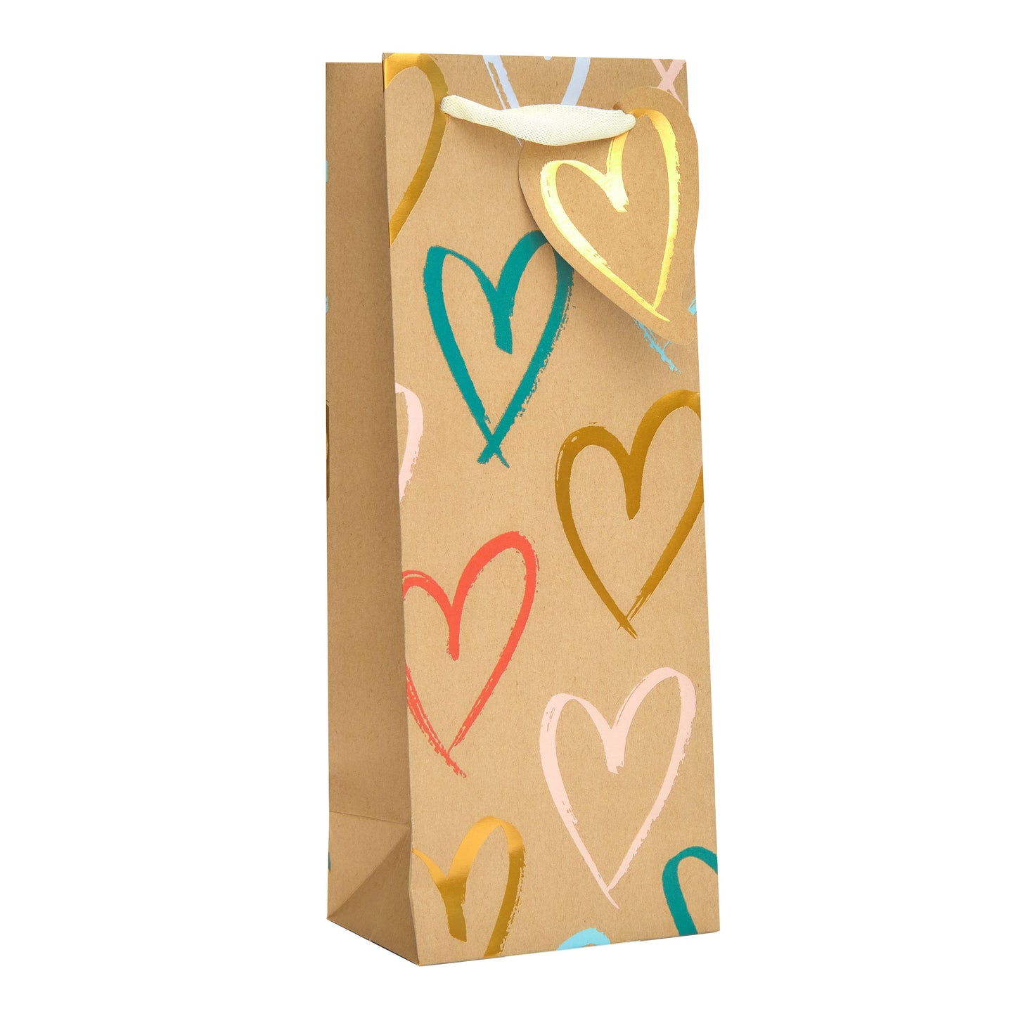 Gift Bag Bottle Greeting Cards Open Blank Wedding Hearts