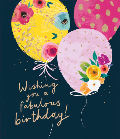 Standard Greeting Cards Birthday  Velvet Bloom