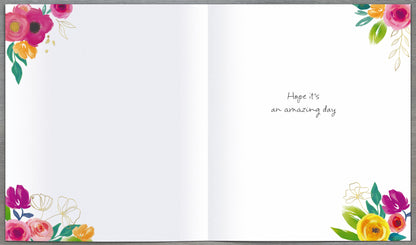 Standard Greeting Cards Birthday  Velvet Bloom