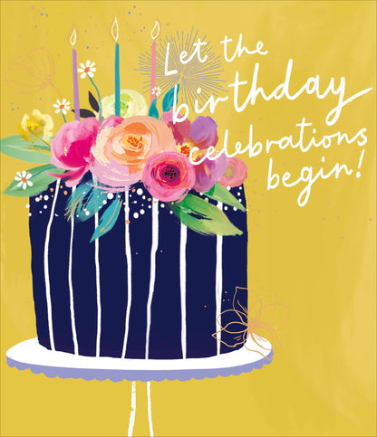 Standard Greeting Cards Birthday  Velvet Bloom