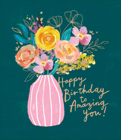 Standard Greeting Cards Birthday  Velvet Bloom