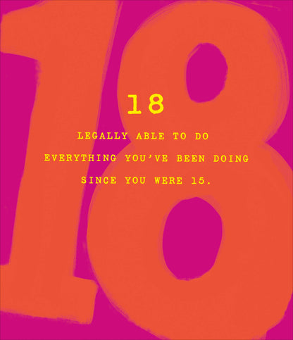Standard Greeting Cards Birthday 18th Hum How Old?!