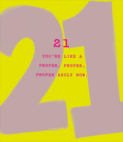 Standard Greeting Cards Birthday 21st Hum How Old?!