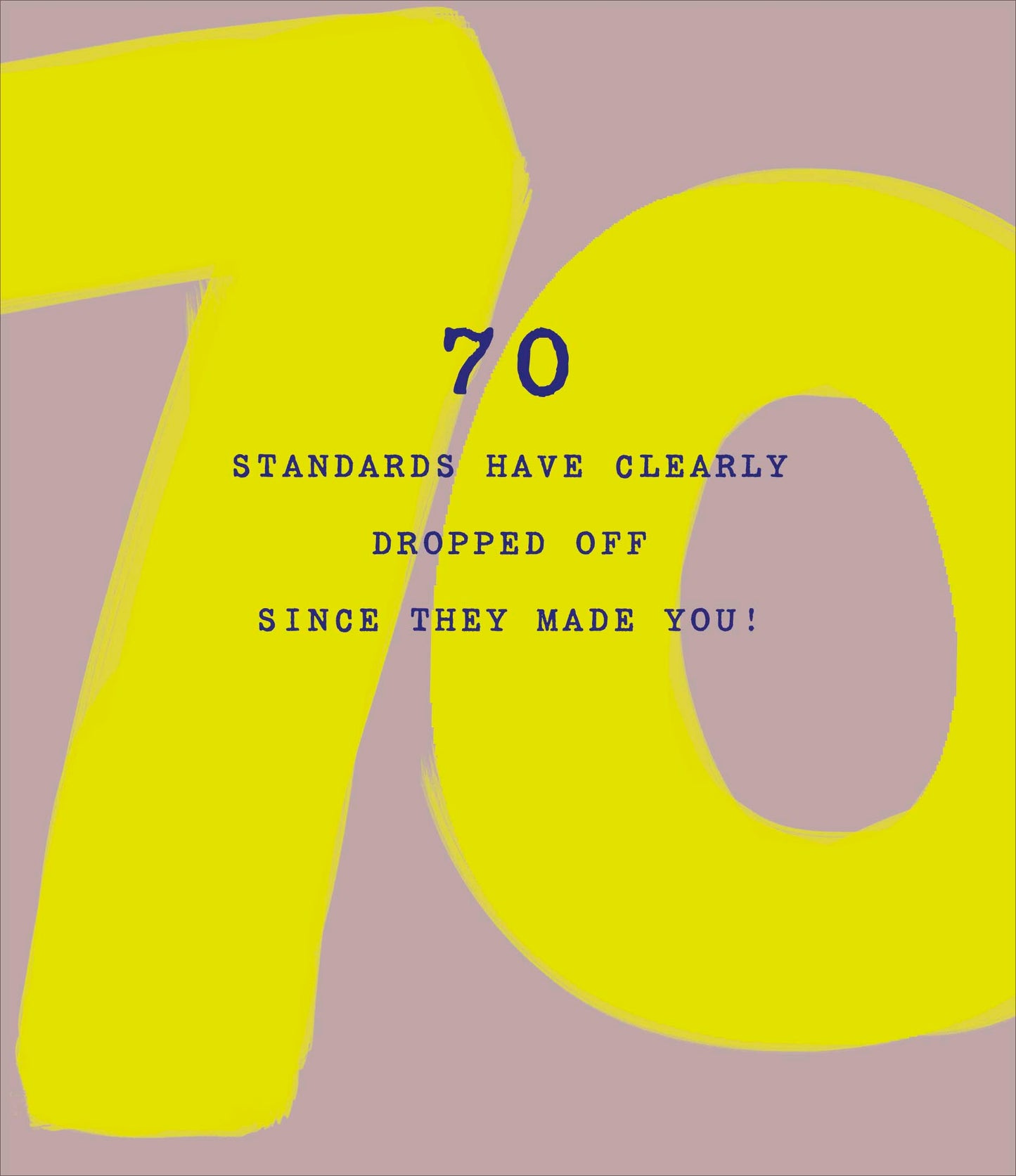 Standard Greeting Cards Birthday 70th Hum How Old?!