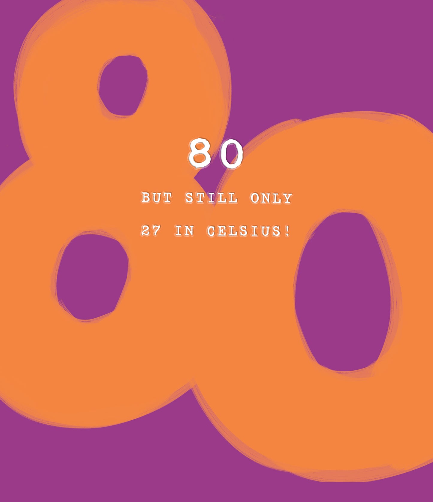 Standard Greeting Cards Birthday 80th Hum How Old?!