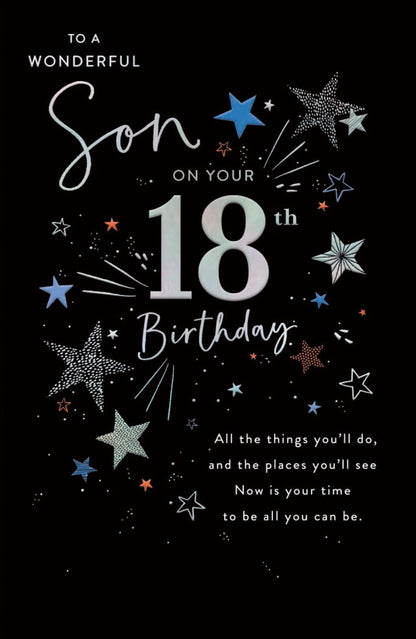Standard Greeting Cards Birthday 18th Son  Gibson Core Line
