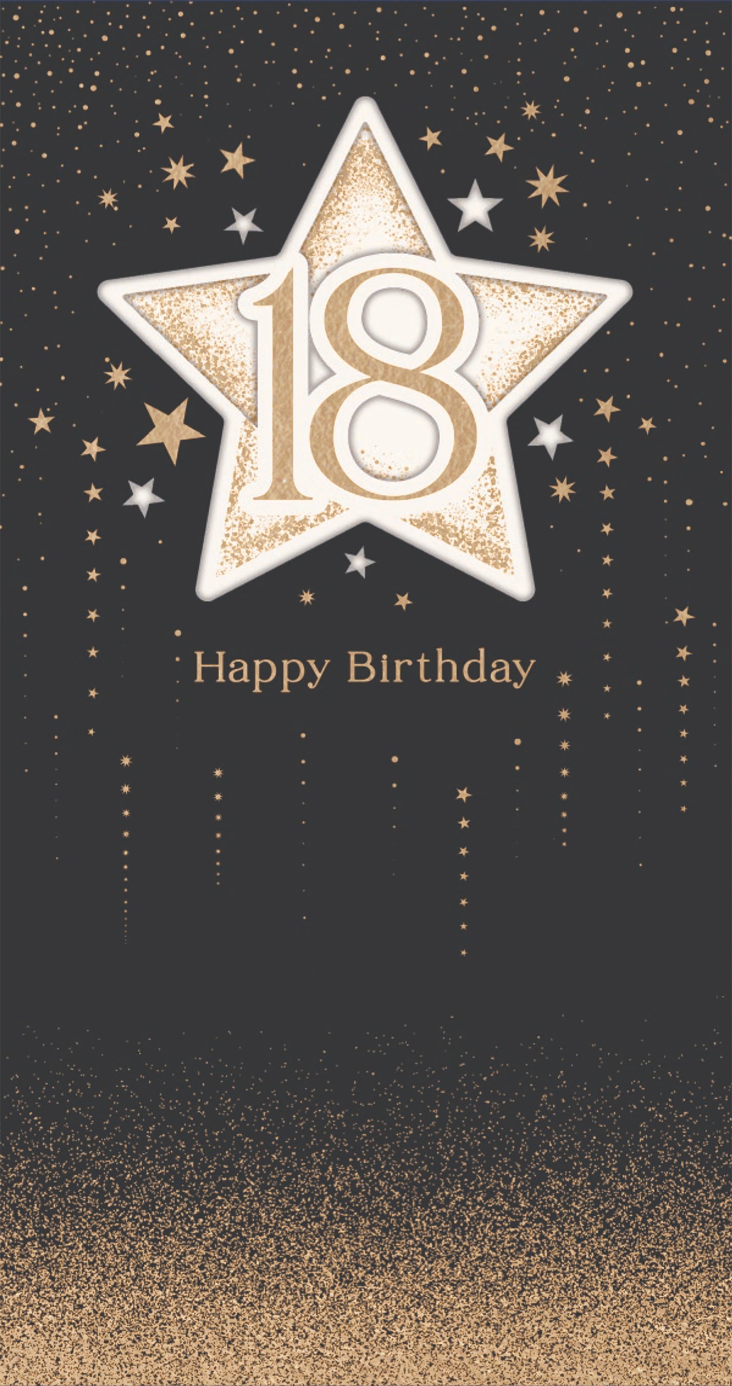 Hand Finished Greeting Cards Birthday 18th  Celestial Spark