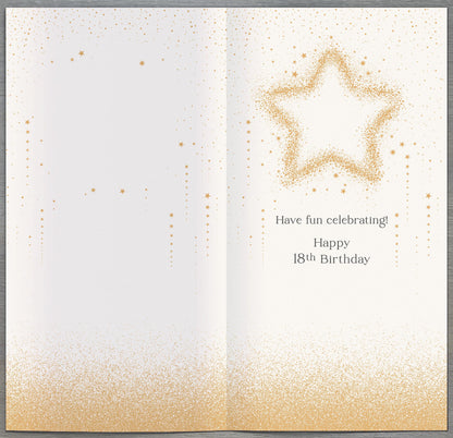Hand Finished Greeting Cards Birthday 18th  Celestial Spark