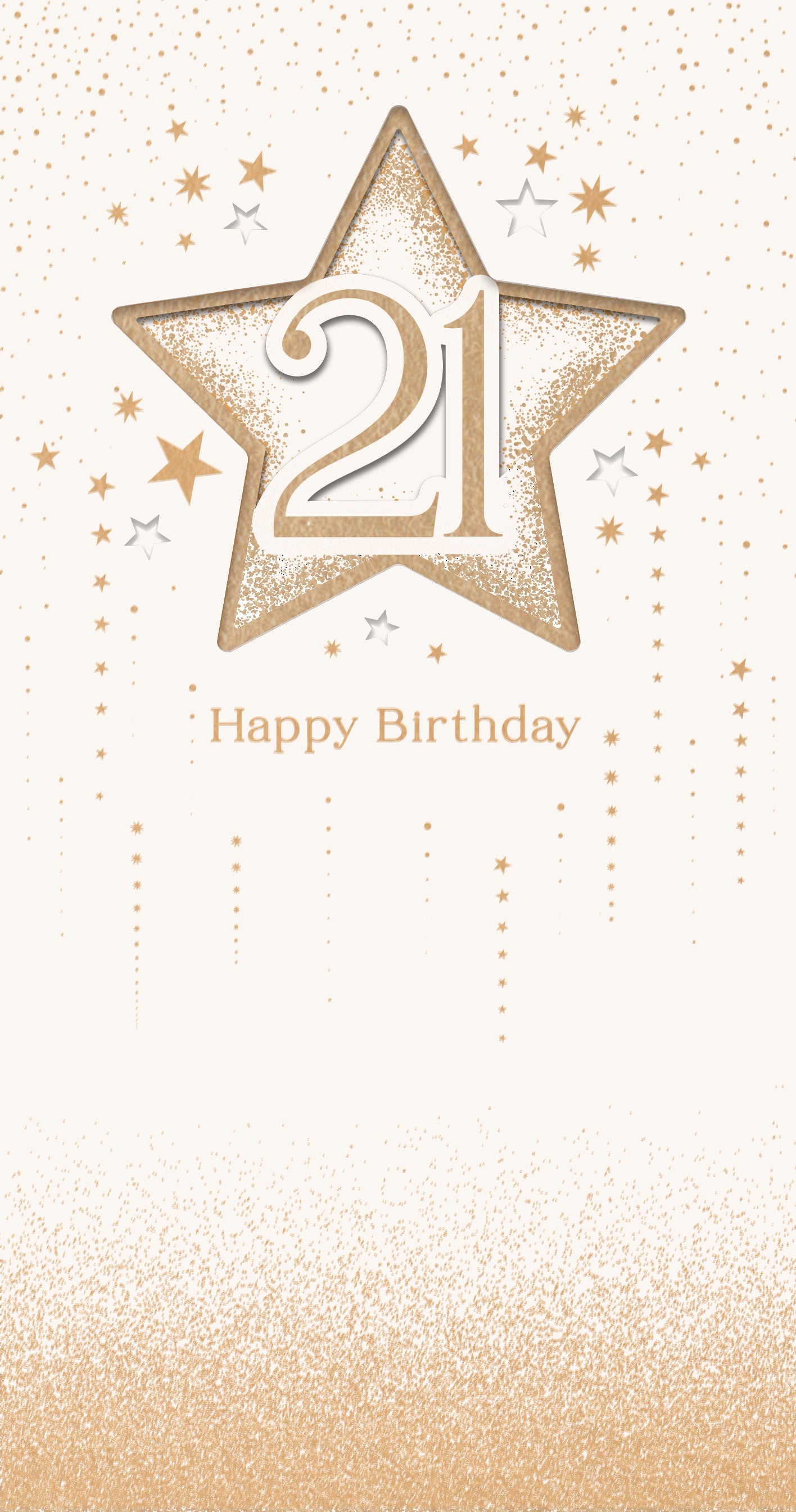 Hand Finished Greeting Cards Birthday 21st  Celestial Spark