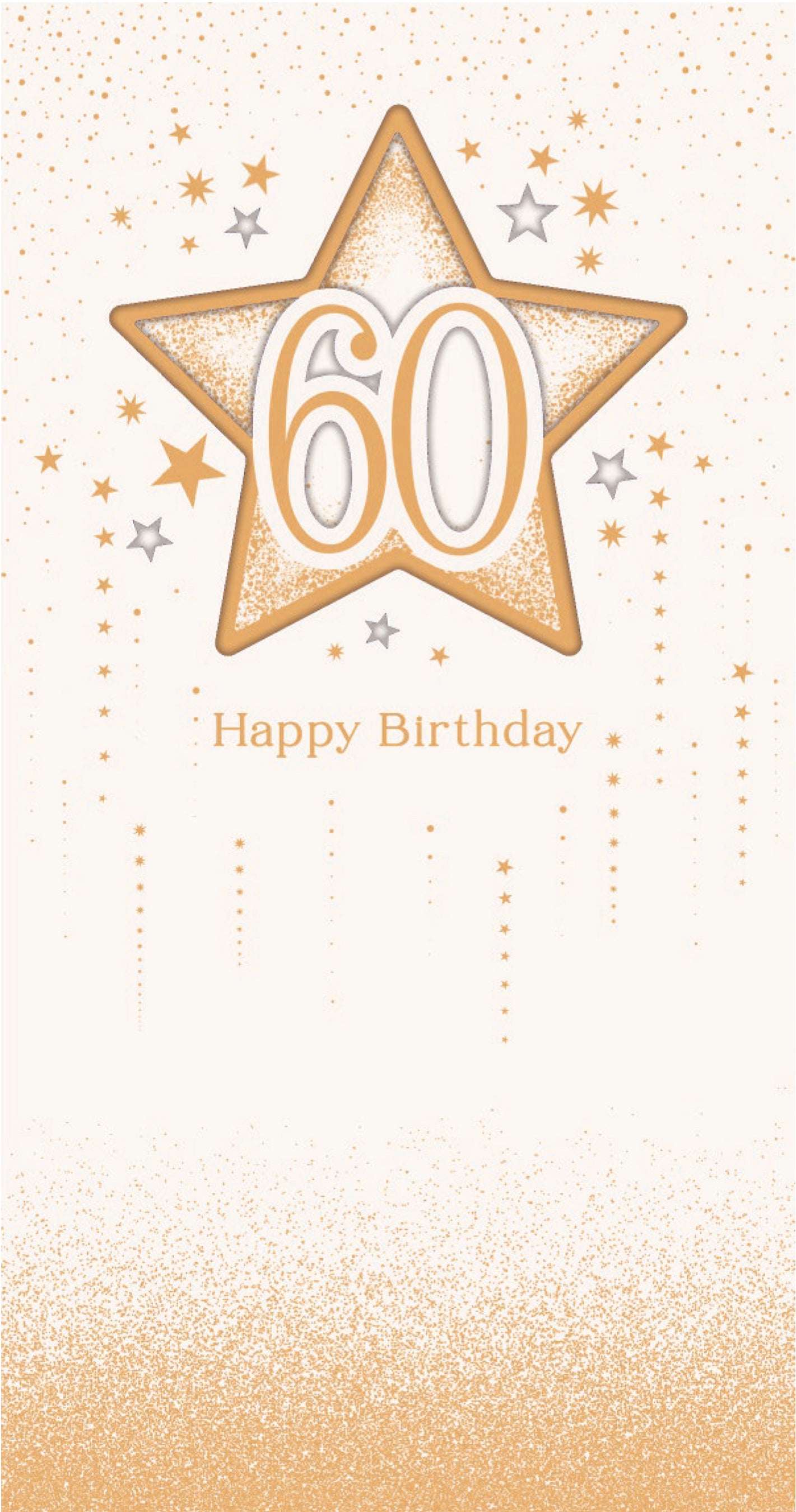 Hand Finished Greeting Cards Birthday 60th  Celestial Spark