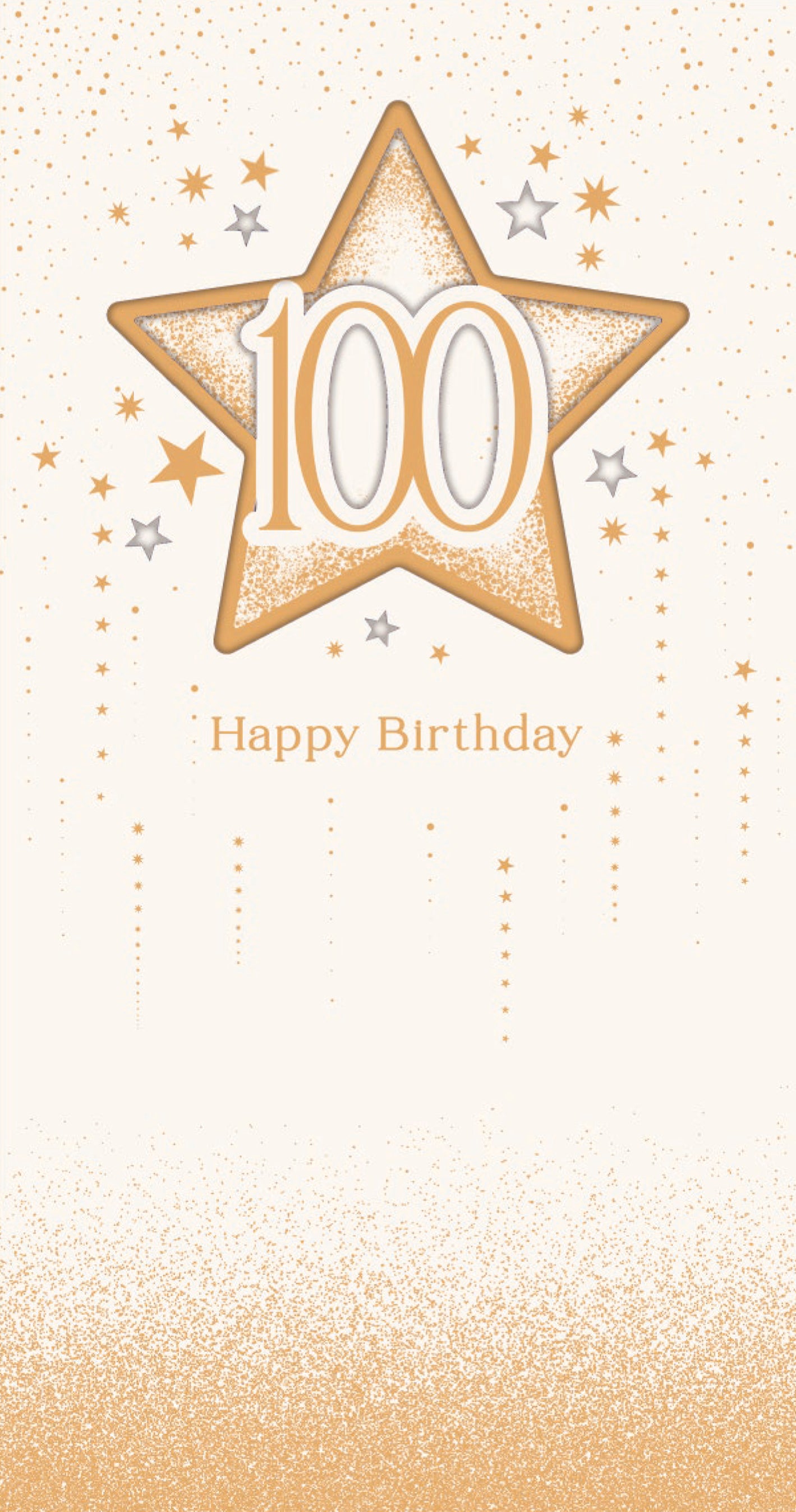 Hand Finished Greeting Cards Birthday 100th  Celestial Spark
