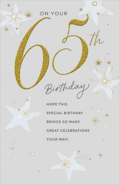 Standard Greeting Cards Birthday 65th  Gibson Core Line