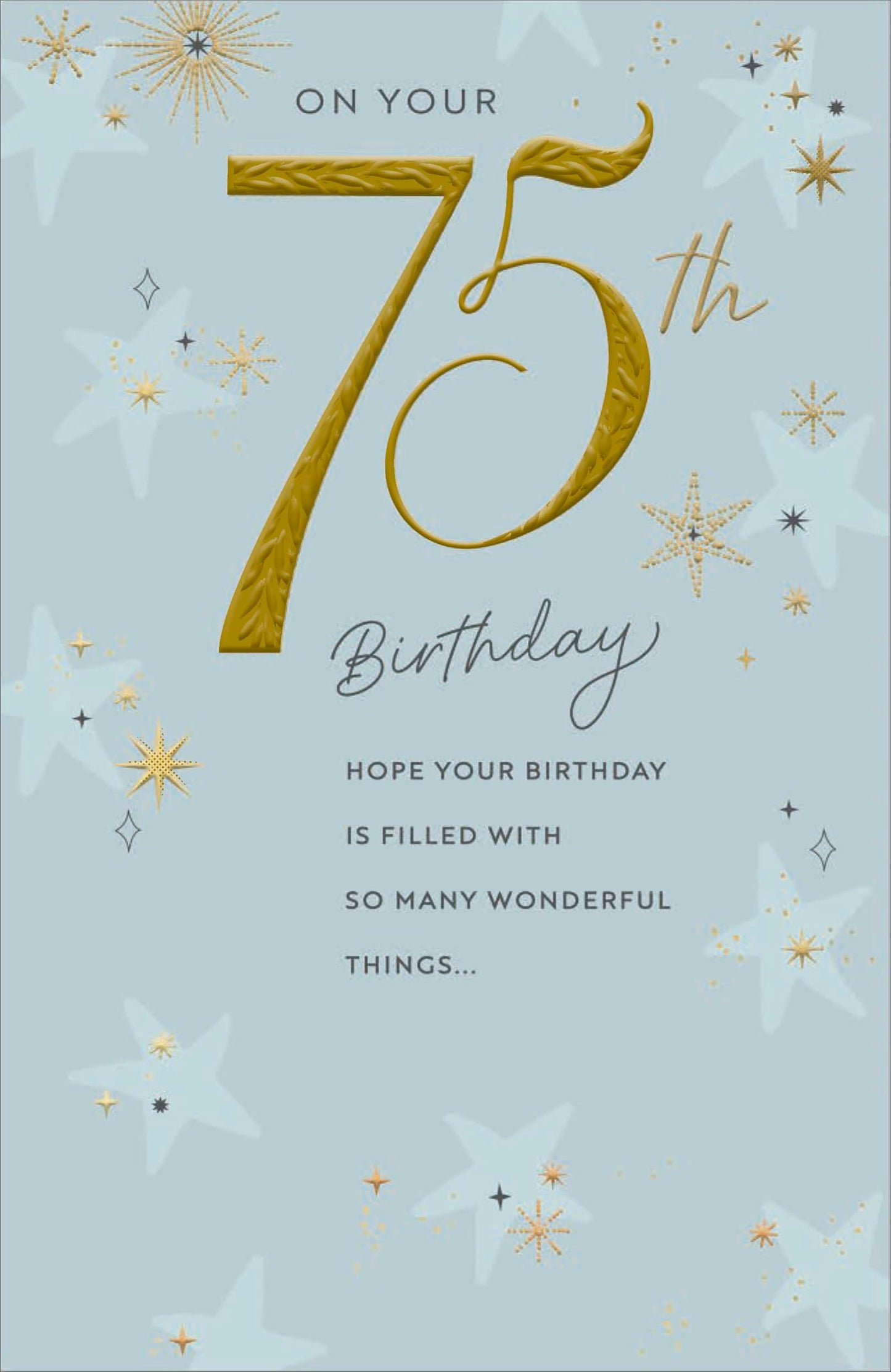 Standard Greeting Cards Birthday 75th  Gibson Core Line