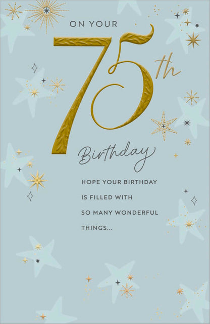 Standard Greeting Cards Birthday 75th  Gibson Core Line