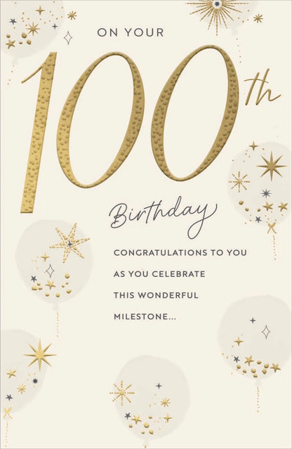 Standard Greeting Cards Birthday 100th  Gibson Core Line
