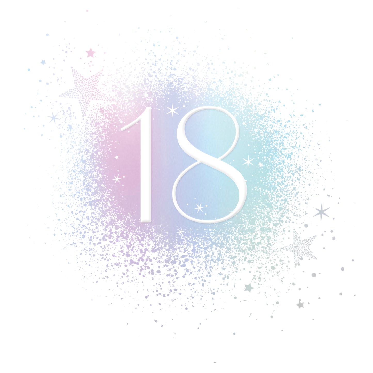 Clasp Greeting Cards Birthday 18th  Signature Moondust