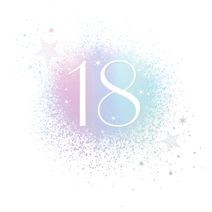 Clasp Greeting Cards Birthday 18th  Signature Moondust