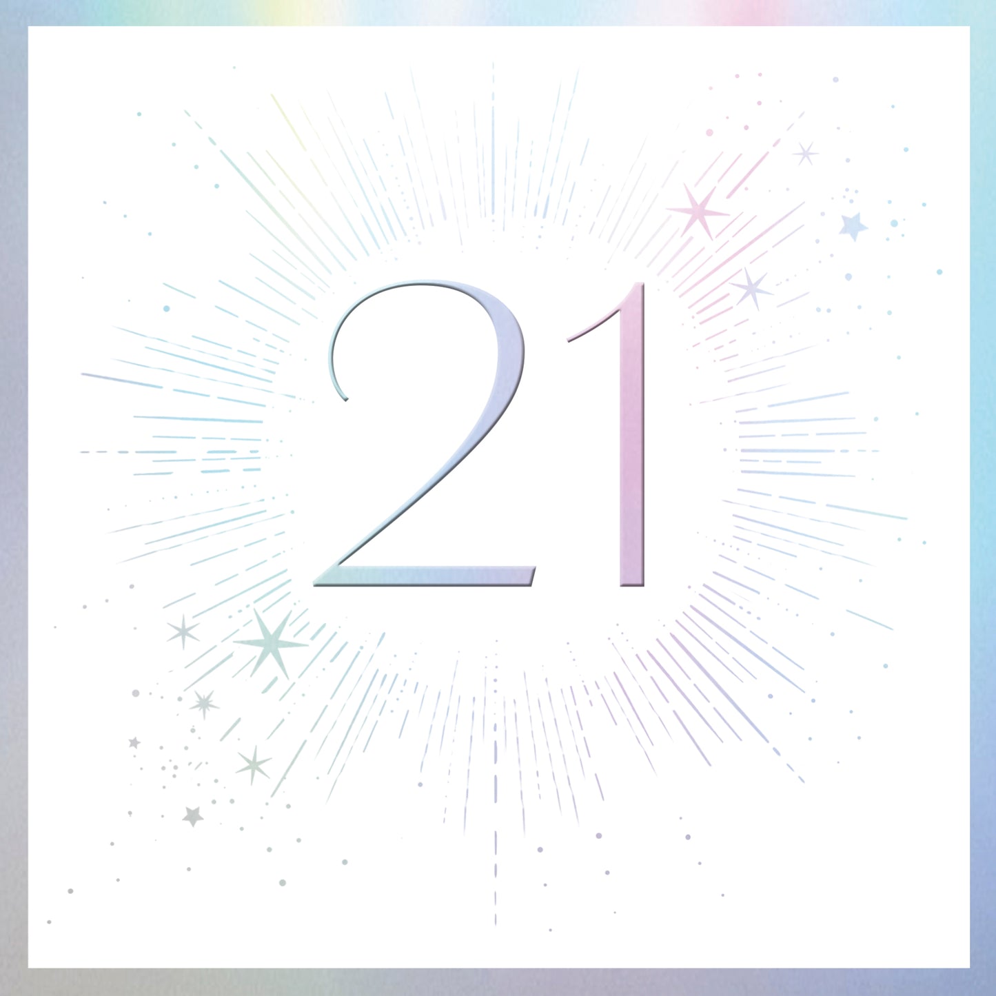 Clasp Greeting Cards Birthday 21st  Signature Moondust