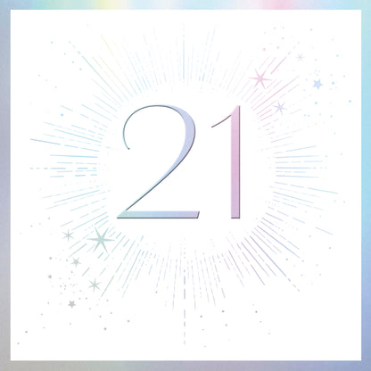 Clasp Greeting Cards Birthday 21st  Signature Moondust