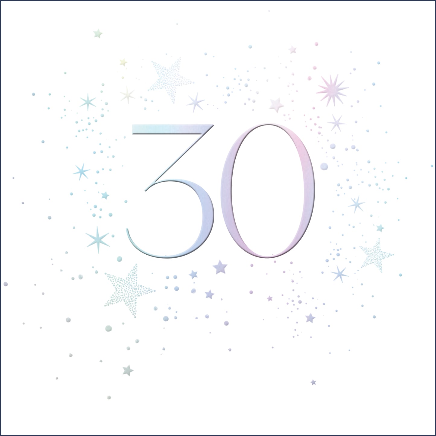 Clasp Greeting Cards Birthday 30th  Signature Moondust
