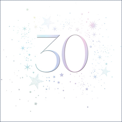 Clasp Greeting Cards Birthday 30th  Signature Moondust