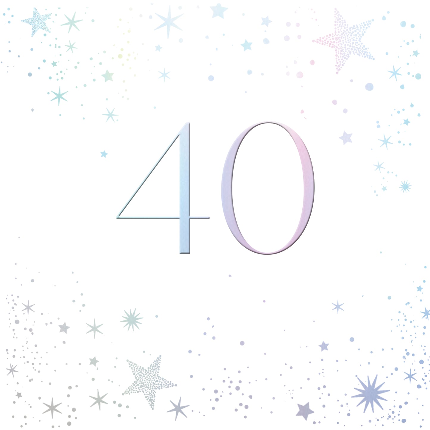 Clasp Greeting Cards Birthday 40th  Signature Moondust