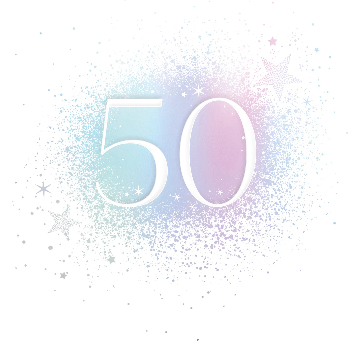 Clasp Greeting Cards Birthday 50th  Signature Moondust