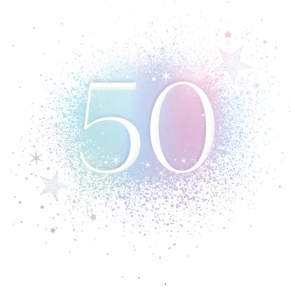 Clasp Greeting Cards Birthday 50th  Signature Moondust