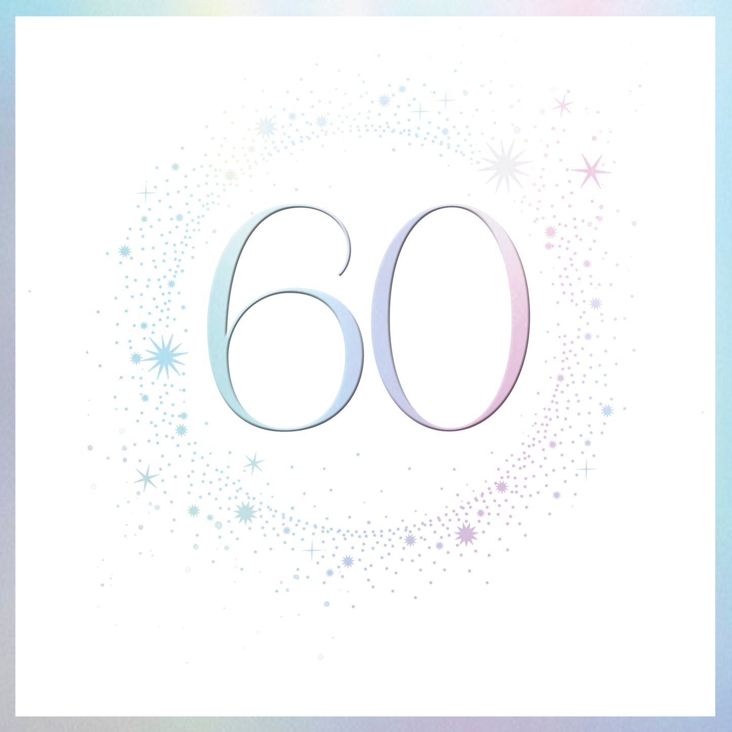 Clasp Greeting Cards Birthday 60th  Signature Moondust