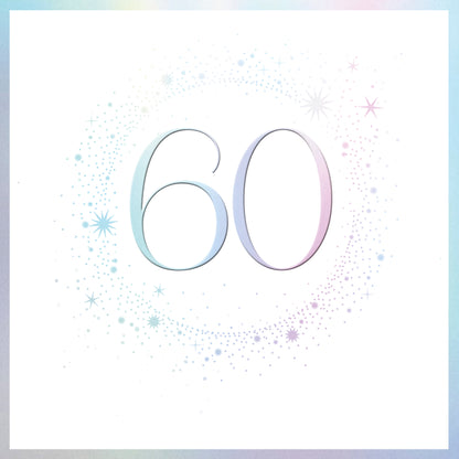 Clasp Greeting Cards Birthday 60th  Signature Moondust