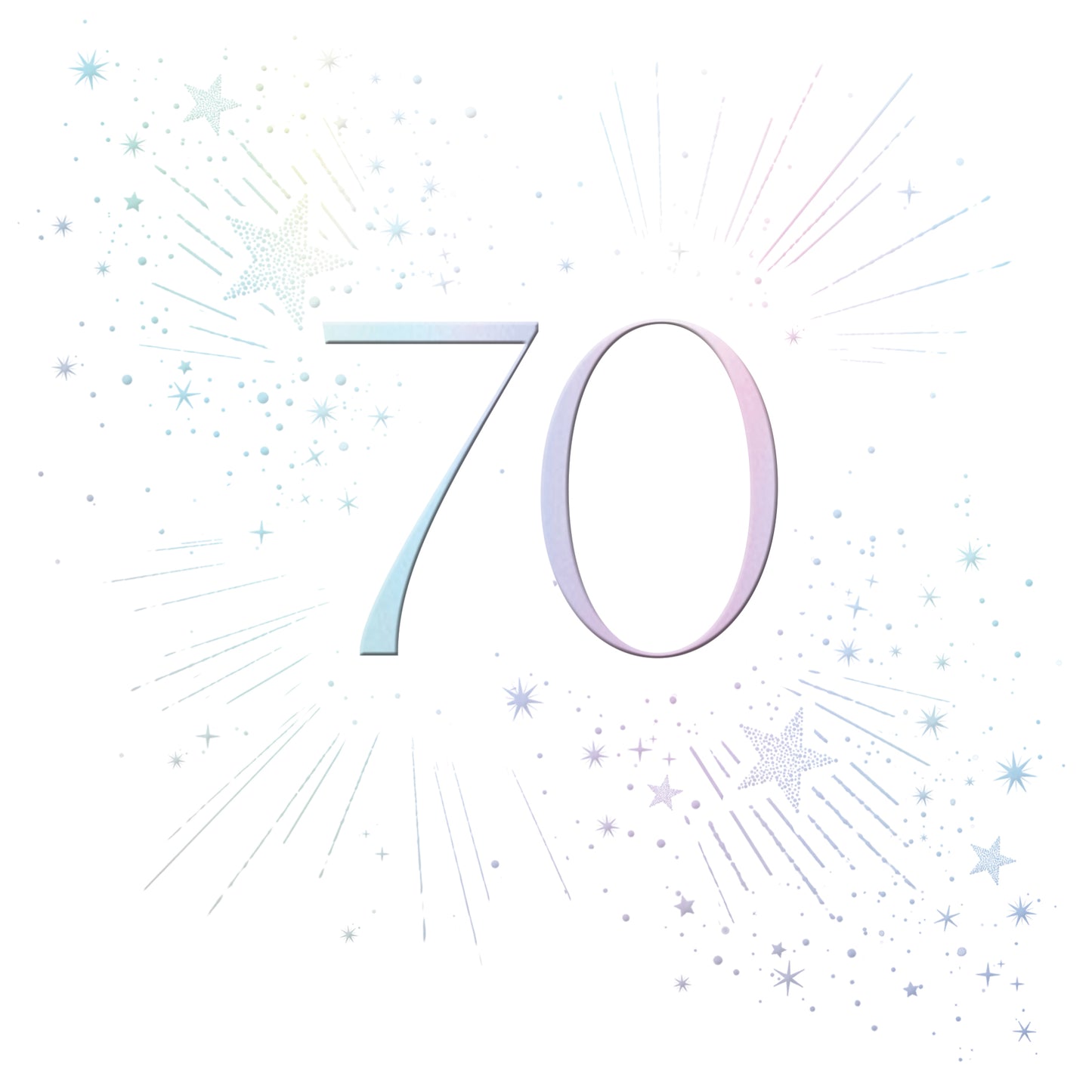 Clasp Greeting Cards Birthday 70th  Signature Moondust