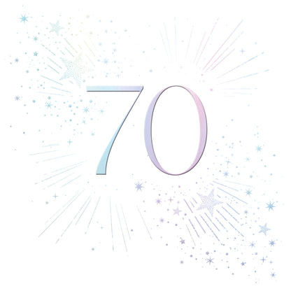 Clasp Greeting Cards Birthday 70th  Signature Moondust
