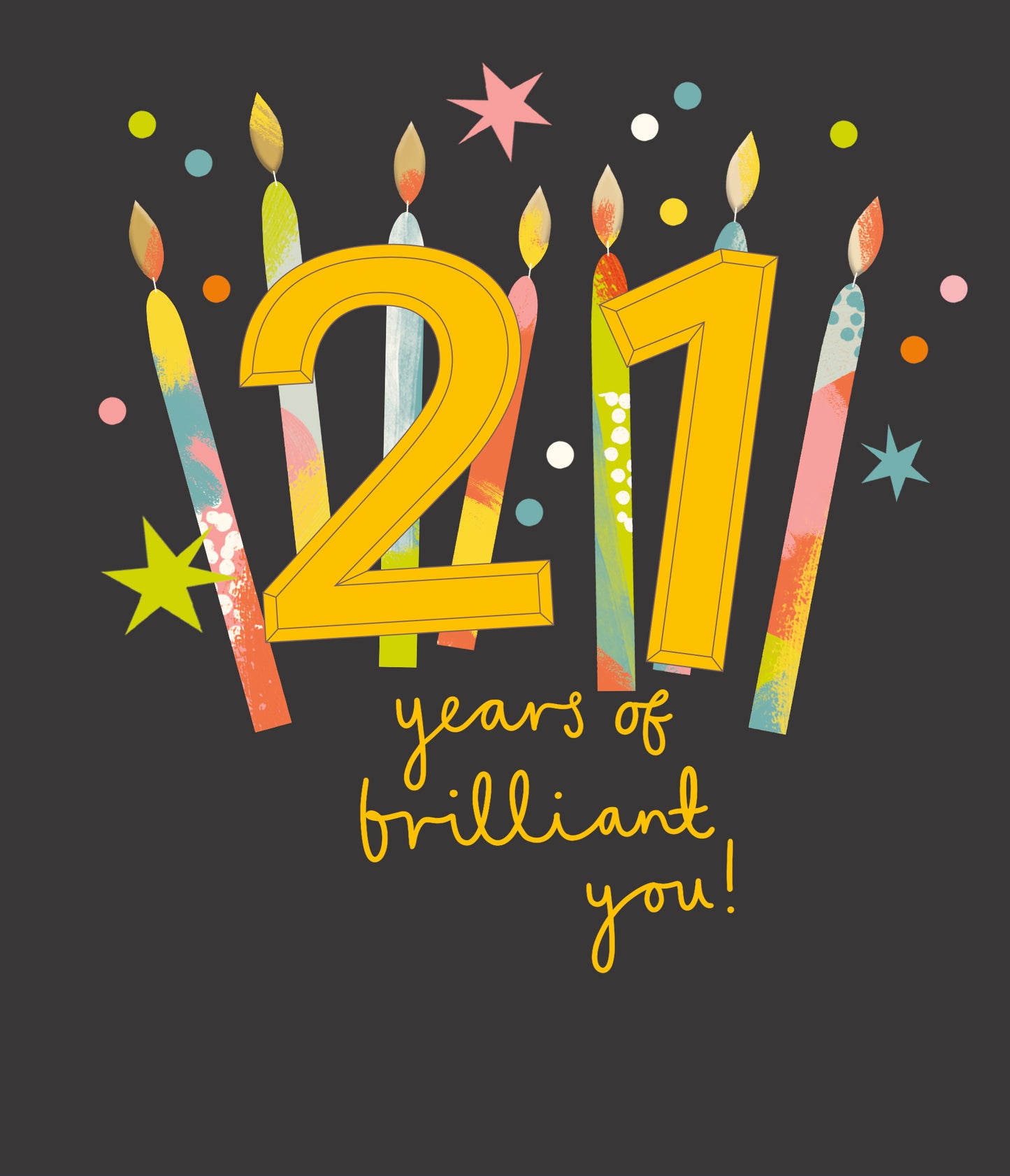 Standard Greeting Cards Birthday 21st  Zig  Zag