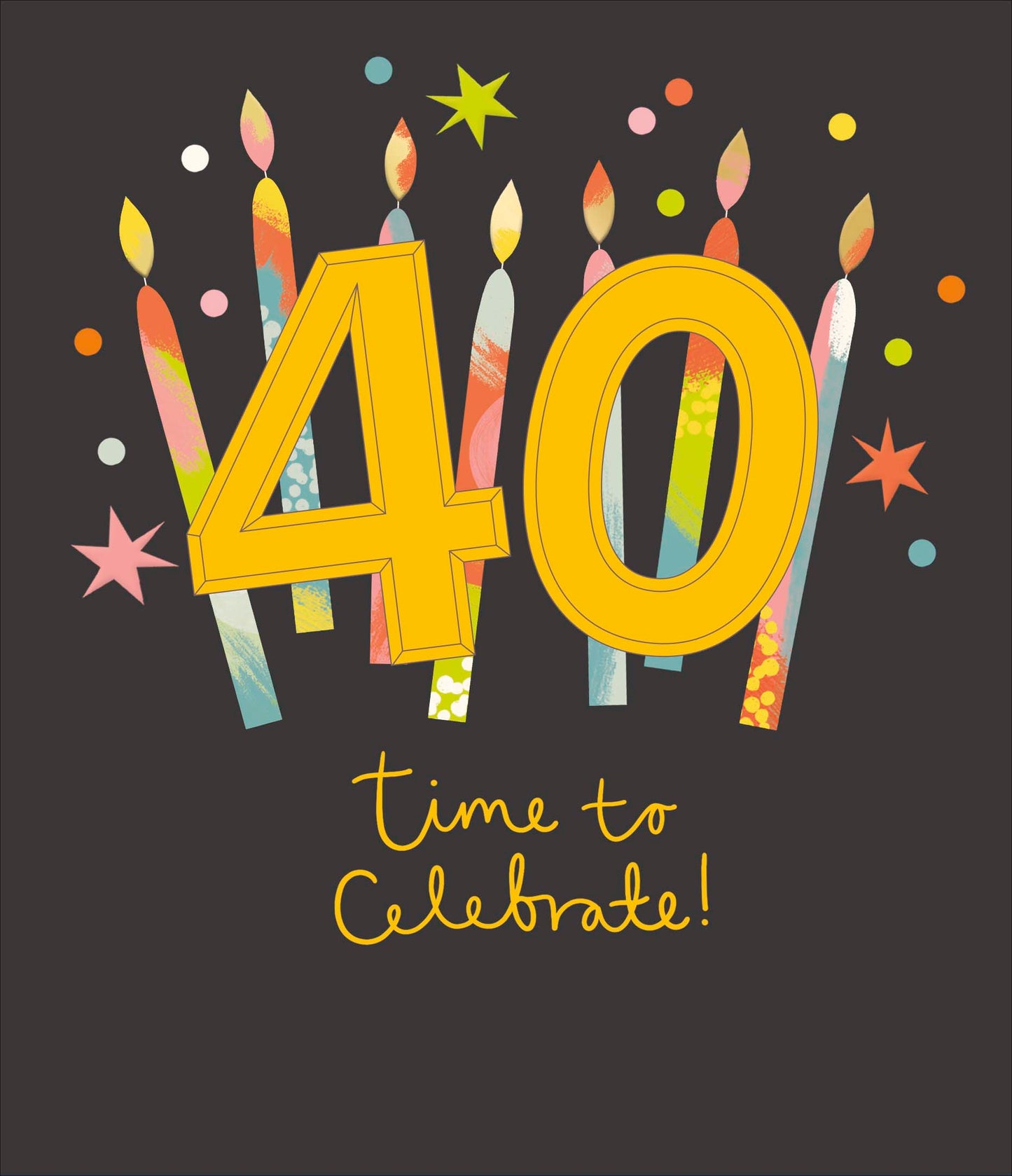 Standard Greeting Cards Birthday 40th  Zig  Zag